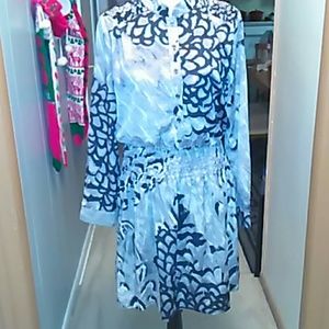 Long sleeve patterned dress